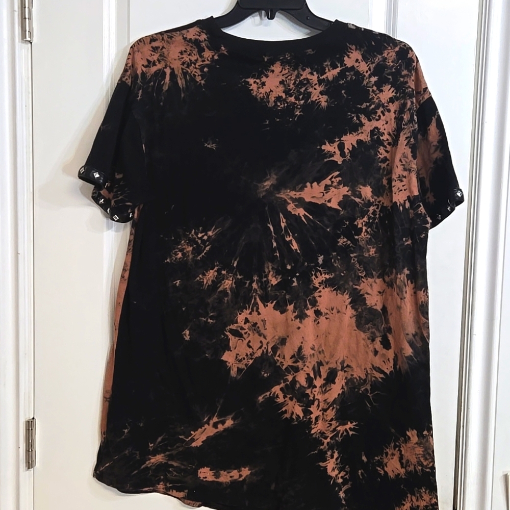 Romwe 1XL Reverse Tie Dye Skeleton Hands Accented Chest Sheath Dress - Picture 7 of 11